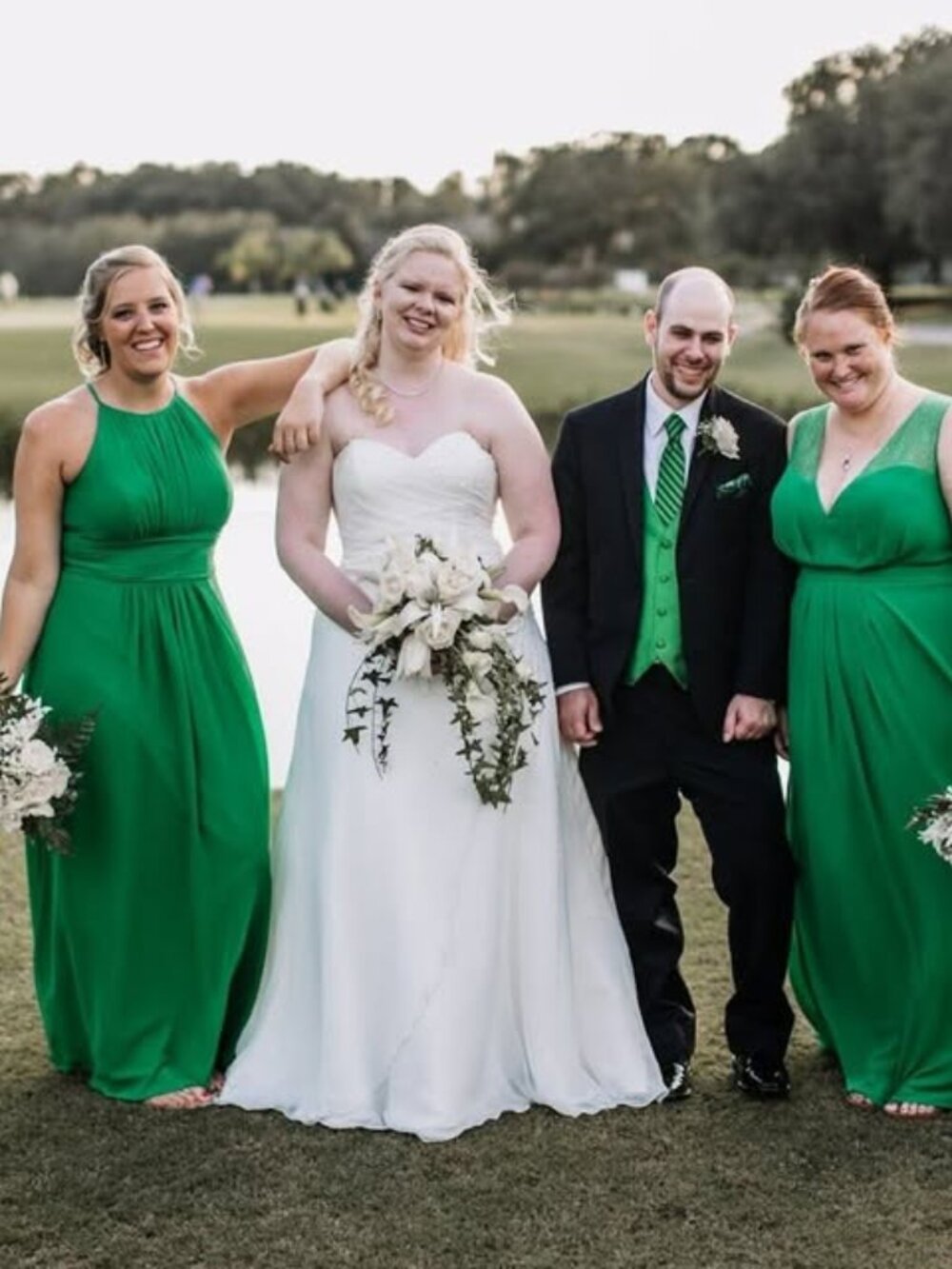 Azazie Bonnie emerald bridesmaid dress - Picture 4 of 9